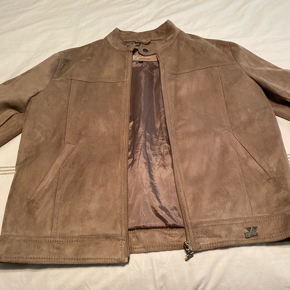 Tan Italian Suede jacket sz XL